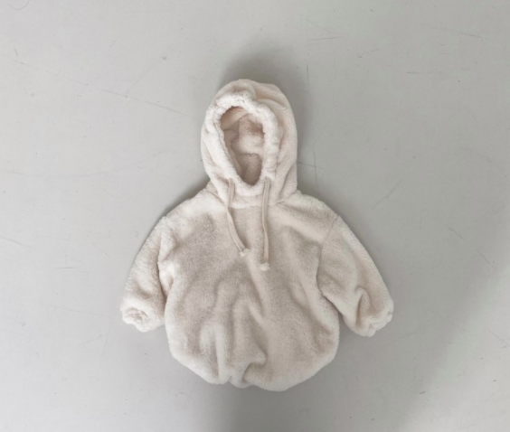 Bebe Sherpa Hood Romper