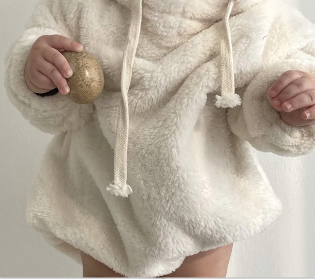 Bebe Sherpa Hood Romper