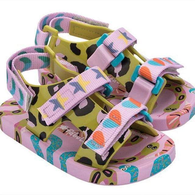 Mixed Print Sandals