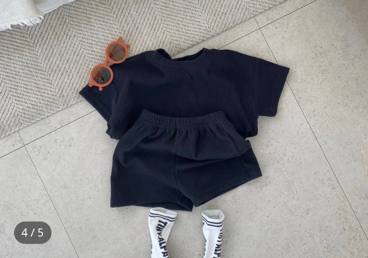 Ribbed Tee & Short Set