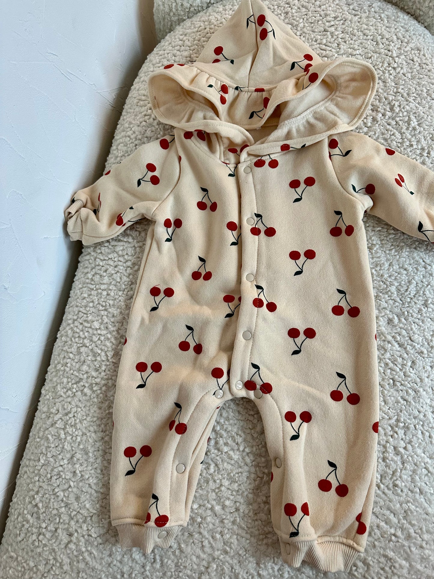 Cherry Hooded Romper