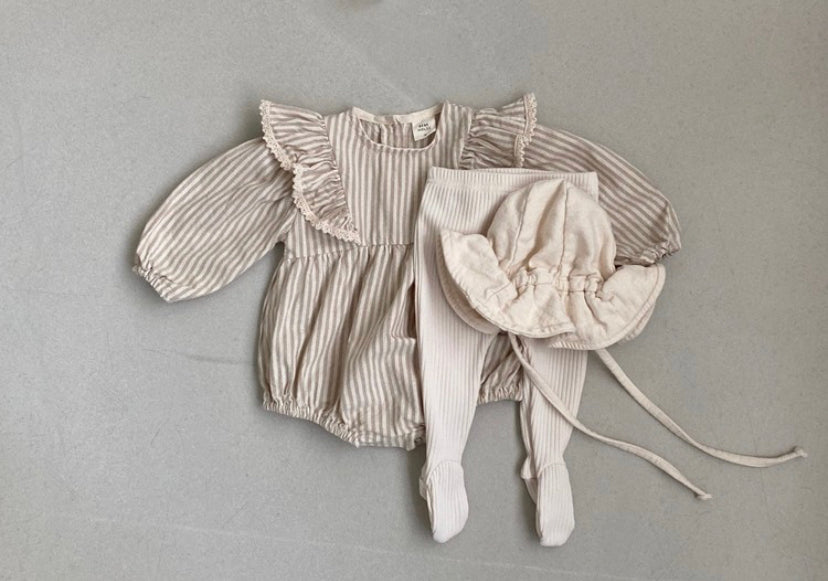 Frill Stripe Romper