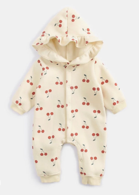 Cherry Hooded Romper