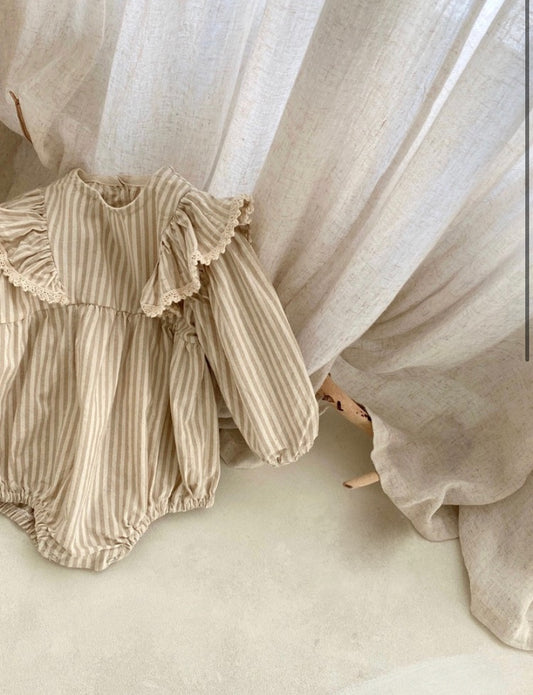 Frill Stripe Romper