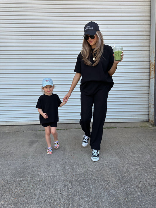 MOM Ribbed Tee & Pants